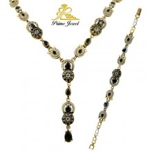 Gümüş Otantik Taşlı Set